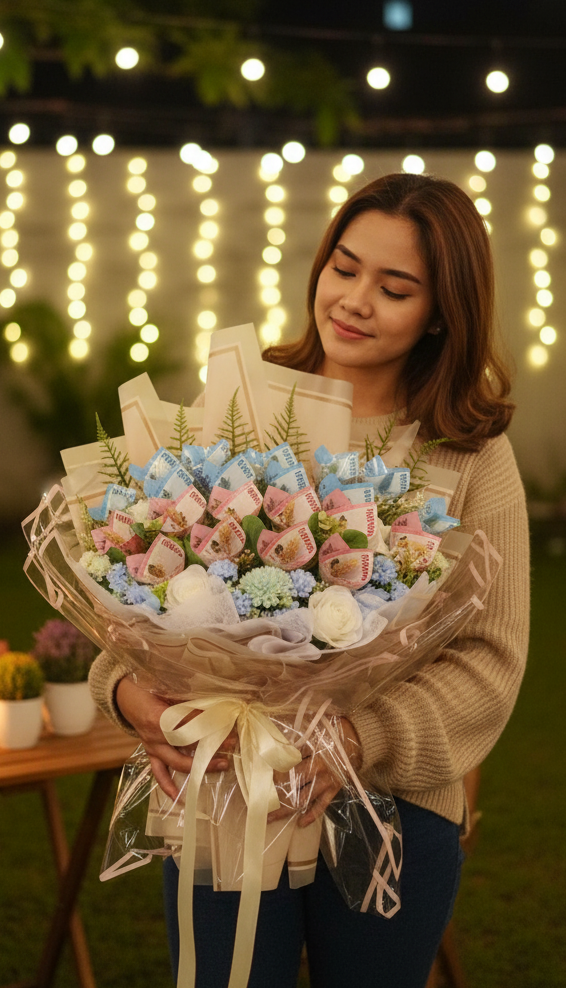 money flower bouquet