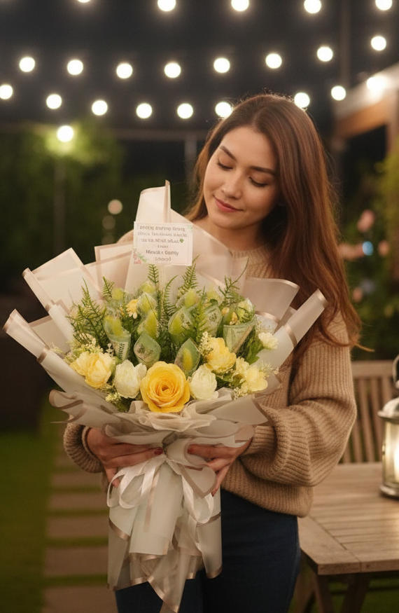 money flower bouquet